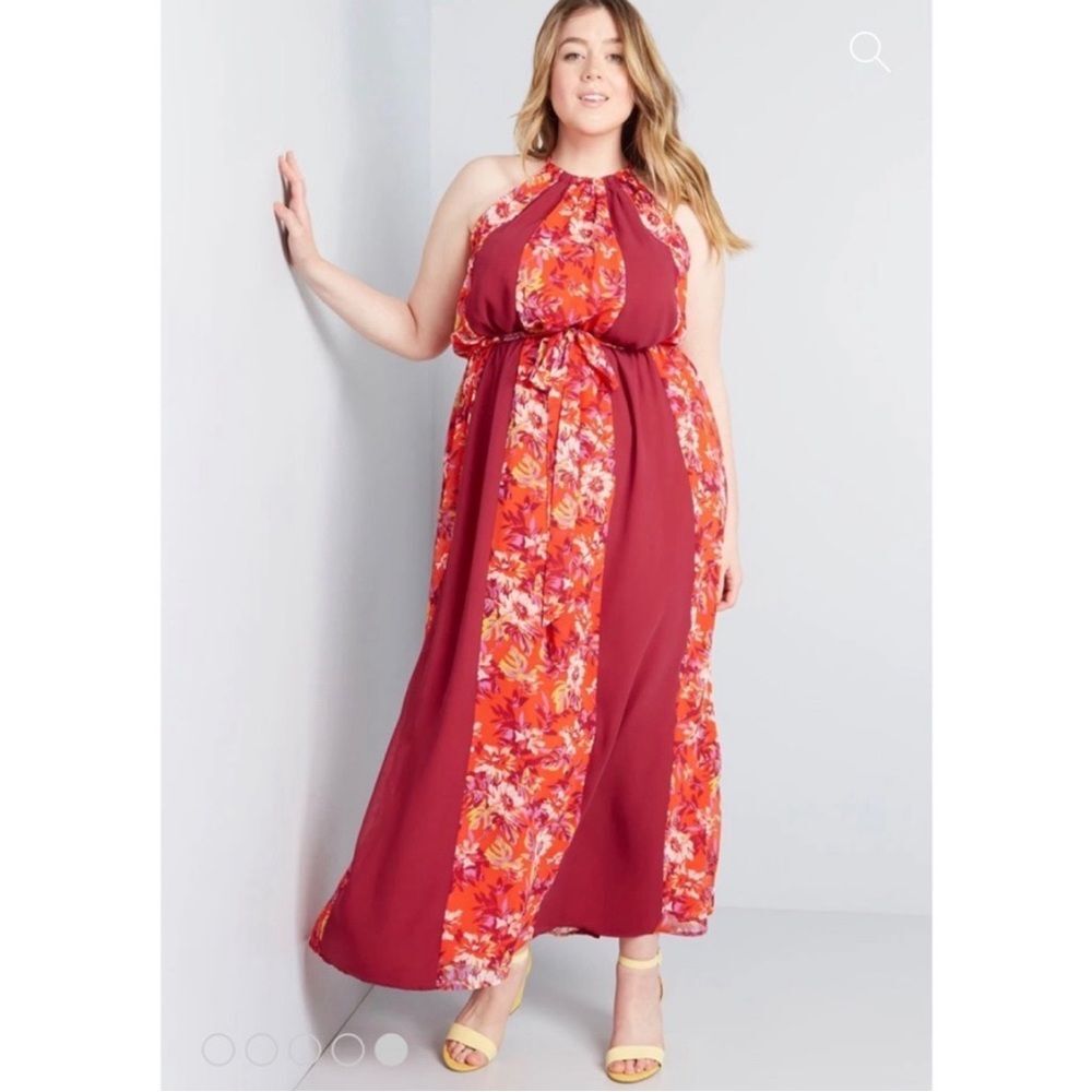 ModCloth Elegant Chiffon Maxi Dress. Size XL